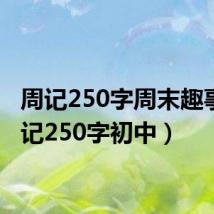 周记250字周末趣事(周记250字初中)