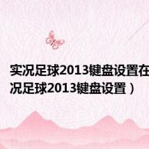 实况足球2013键盘设置在哪（实况足球2013键盘设置）