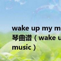 wake up my music钢琴曲谱（wake up my music）
