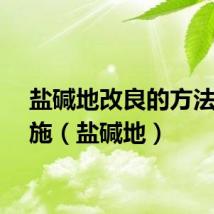 盐碱地改良的方法与措施（盐碱地）