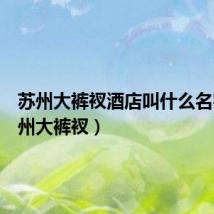 苏州大裤衩酒店叫什么名字(苏州大裤衩)