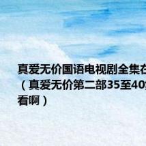 真爱无价国语电视剧全集在线观看(真爱无价第二部35至40集在哪里看啊)