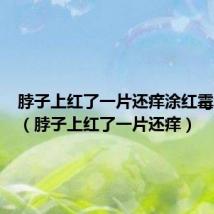 脖子上红了一片还痒涂红霉素软膏（脖子上红了一片还痒）