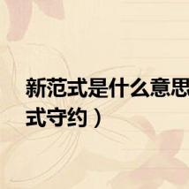 新范式是什么意思（范式守约）
