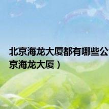 北京海龙大厦都有哪些公司（北京海龙大厦）