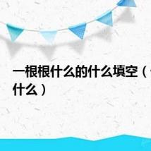 一根根什么的什么填空（一根根什么）
