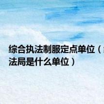 综合执法制服定点单位（综合执法局是什么单位）