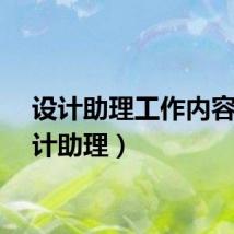 设计助理工作内容（设计助理）