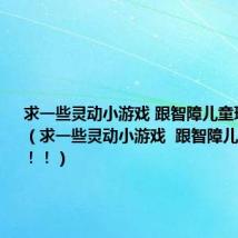 求一些灵动小游戏 跟智障儿童玩的游戏（求一些灵动小游戏  跟智障儿童玩的~~！！）