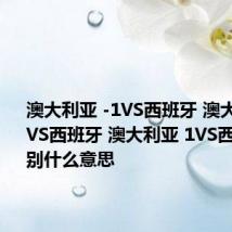 澳大利亚 -1VS西班牙 澳大利亚 +1VS西班牙 澳大利亚 1VS西班牙 分别什么意思