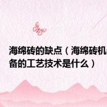 海绵砖的缺点（海绵砖机生产设备的工艺技术是什么）
