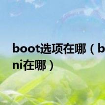 boot选项在哪（boot ini在哪）