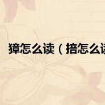 獐怎么读（掊怎么读）