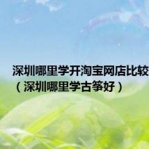 深圳哪里学开淘宝网店比较好一点（深圳哪里学古筝好）