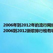 2006年到2012年的流行网络歌曲(2006到2012新歌排行榜有哪些歌)