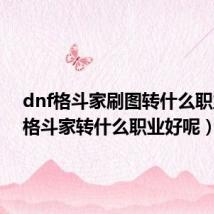 dnf格斗家刷图转什么职业好（格斗家转什么职业好呢）