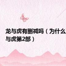 龙与虎有删减吗（为什么没有龙与虎第2部）