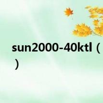 sun2000-40ktl（sun2）