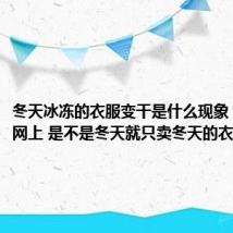冬天冰冻的衣服变干是什么现象（在淘宝网上 是不是冬天就只卖冬天的衣服啊）