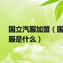 国立汽服加盟（国立汽服是什么）