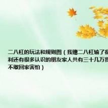 二八杠的玩法和规则图(我赌二八杠输了很多钱欠了高利还有很多认识的朋友家人共有三十几万我把车抵押了不敢回家害怕)