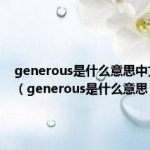 generous是什么意思中文翻译（generous是什么意思）