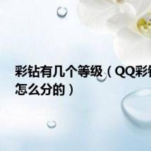彩钻有几个等级(QQ彩钻等级怎么分的)