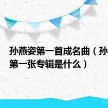 孙燕姿第一首成名曲(孙燕姿的第一张专辑是什么)
