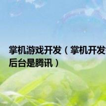掌机游戏开发(掌机开发者之家后台是腾讯)