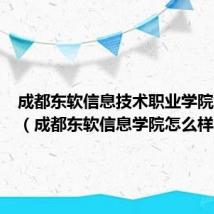 成都东软信息技术职业学院怎么样(成都东软信息学院怎么样)