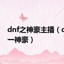 dnf之神豪主播(dnf第一神豪)