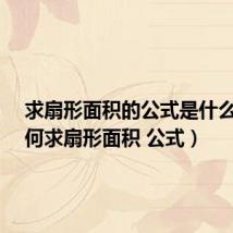 求扇形面积的公式是什么?(如何求扇形面积 公式)