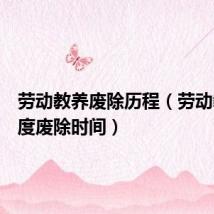 劳动教养废除历程(劳动教养制度废除时间)
