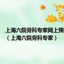 上海六院骨科专家网上预约挂号(上海六院骨科专家)