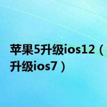 苹果5升级ios12(苹果5升级ios7)