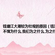钱塘江大潮较为壮观的原因(钱江大潮真不愧为什么,我们为之什么,为之什么)