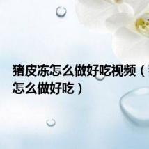 猪皮冻怎么做好吃视频(猪皮冻怎么做好吃)