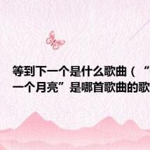 等到下一个是什么歌曲(“等到下一个月亮”是哪首歌曲的歌词)