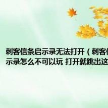刺客信条启示录无法打开(刺客信条:启示录怎么不可以玩 打开就跳出这个)
