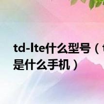 td-lte什么型号(tdlte是什么手机)