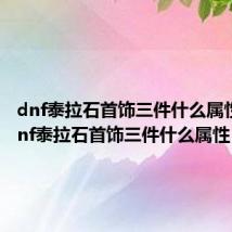 dnf泰拉石首饰三件什么属性好（dnf泰拉石首饰三件什么属性）