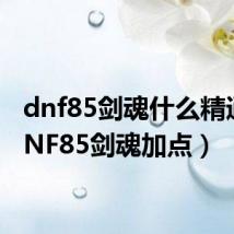 dnf85剑魂什么精通（DNF85剑魂加点）