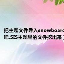 把主题文件导入snowboard(如何吧.SIS主题里的文件挖出来)