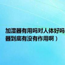 加湿器有用吗对人体好吗(加湿器到底有没有作用啊)
