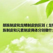 部族制皮和龙鳞制皮的区别(龙鳞制皮部族制皮和元素制皮具体分别做什么)