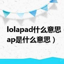 lolapad什么意思（LOLap是什么意思）