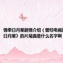 情牵日月星剧情介绍(曾经电视剧《情牵日月星》的片尾曲是什么名字啊)