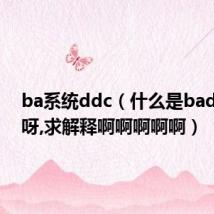 ba系统ddc（什么是bada系统呀,求解释啊啊啊啊啊）