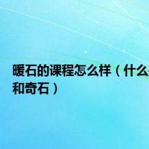 暖石的课程怎么样(什么是暖石和奇石)