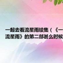一起去看流星雨续集(《一起去看流星雨》的第二部甚么时候上演)